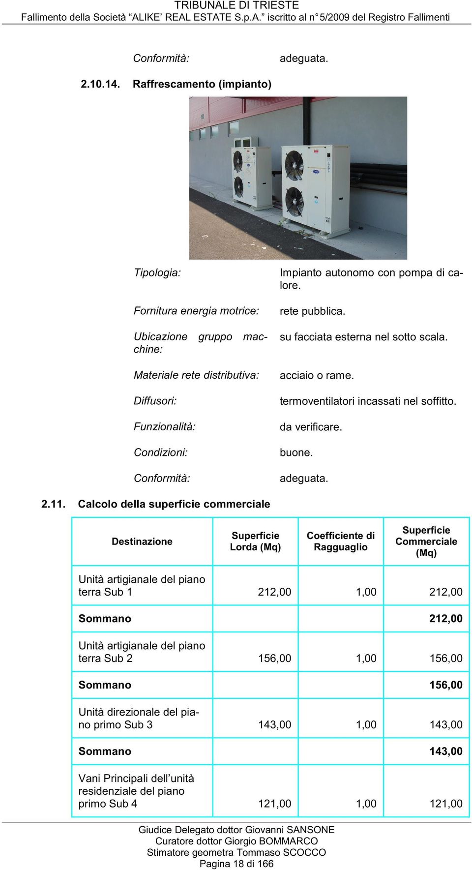 su facciata esterna nel sotto scala. acciaio o rame. termoventilatori incassati nel soffitto. da verificare. buone. adeguata. 2.11.