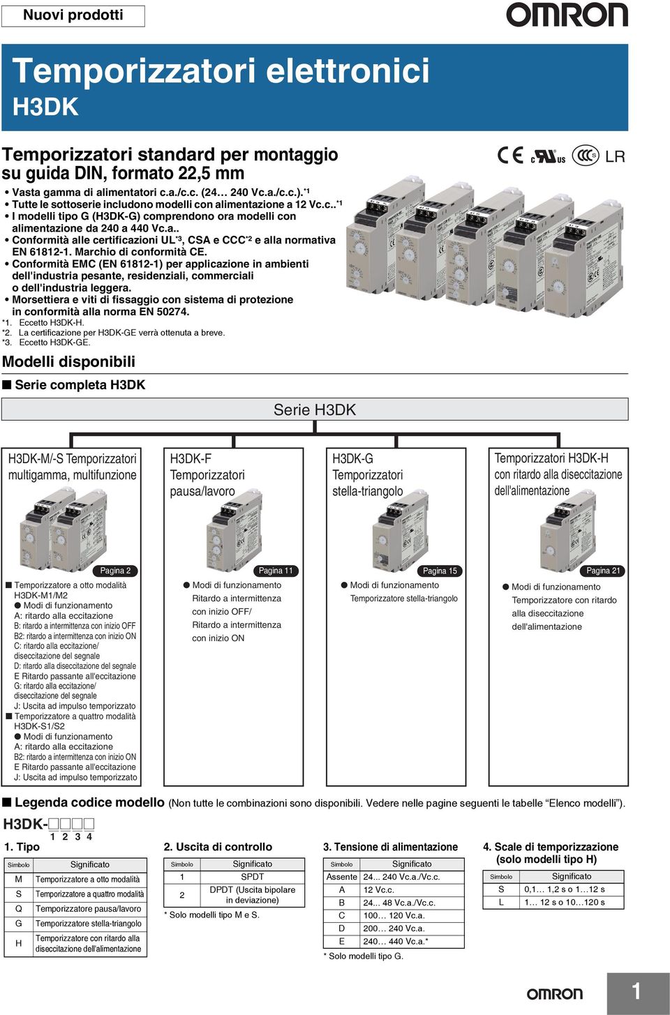 Marchio di conformità CE. Conformità EMC (EN 61812-1) per applicazione in ambienti dell'industria pesante, residenziali, commerciali o dell'industria leggera.