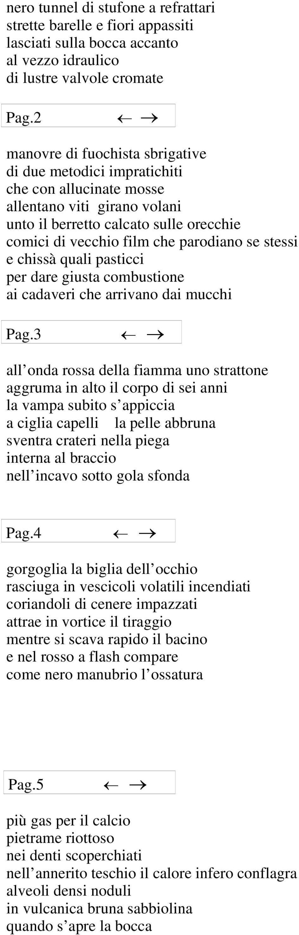 stessi e chissà quali pasticci per dare giusta combustione ai cadaveri che arrivano dai mucchi Pag.