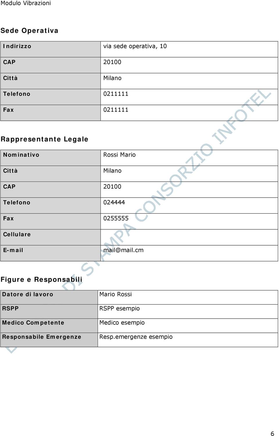 Fax 0255555 Cellulare E-mail mail@mail.