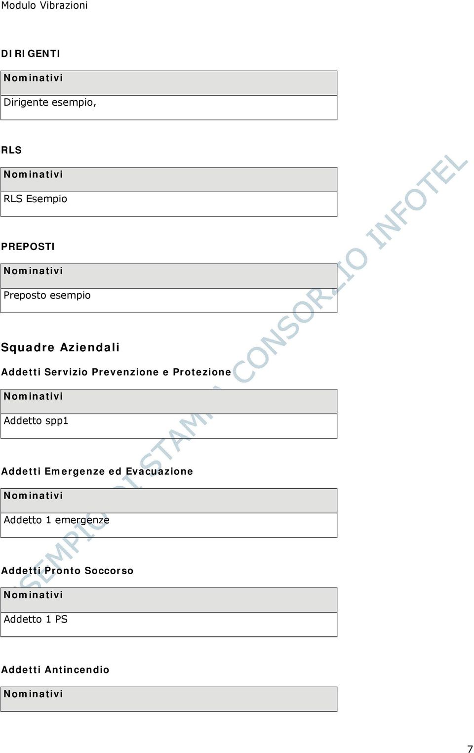 Protezione Nominativi Addetto spp1 Addetti Emergenze ed Evacuazione Nominativi