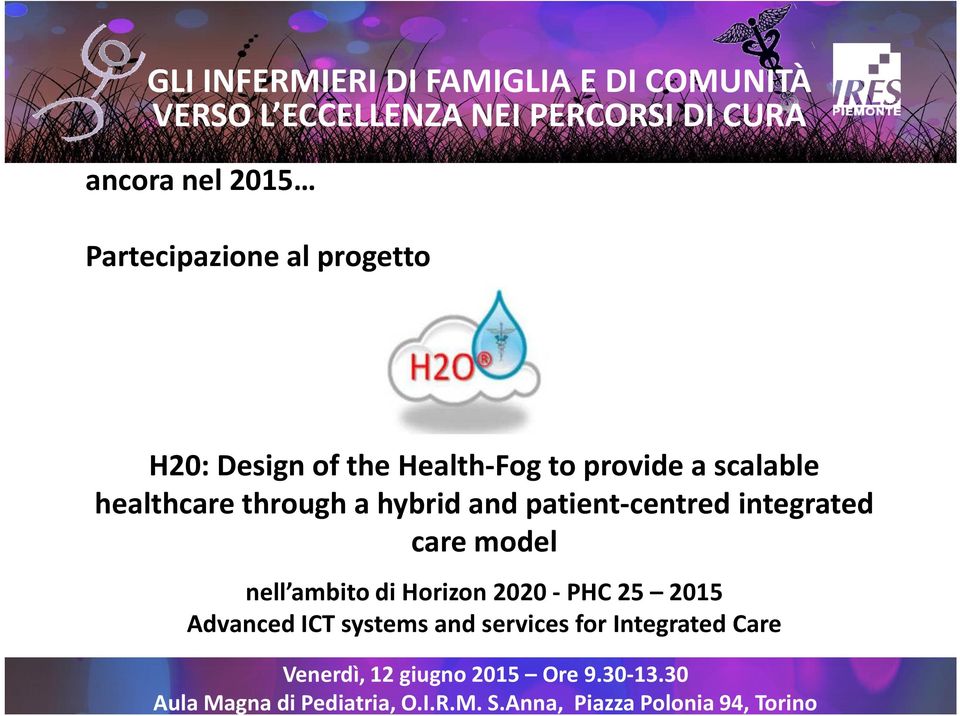 patient-centred integrated care model nell ambitodi Horizon 2020