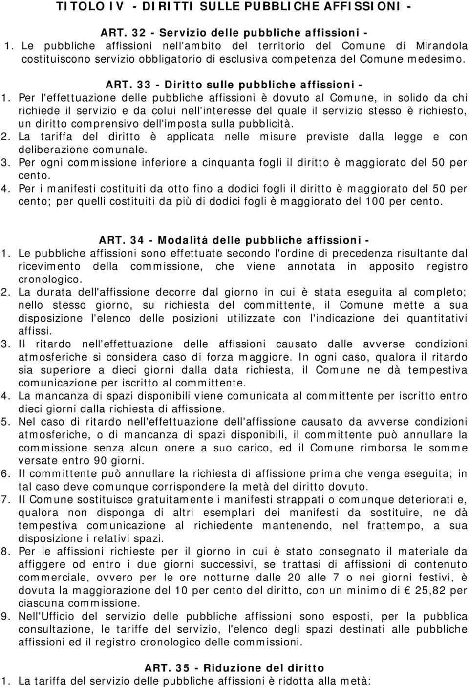 33 - Diritto sulle pubbliche affissioni - 1.