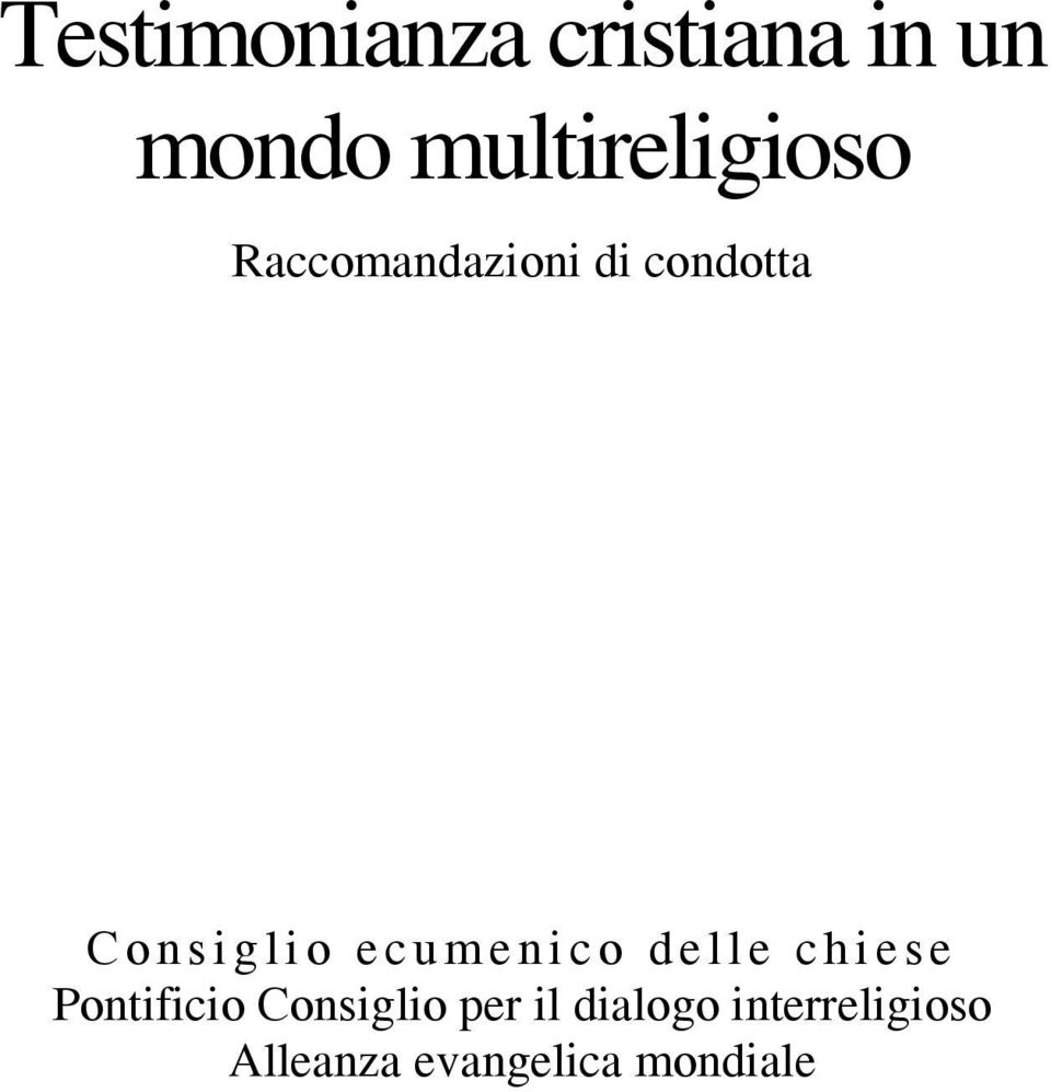 Consiglio ecumenico delle chiese Pontificio