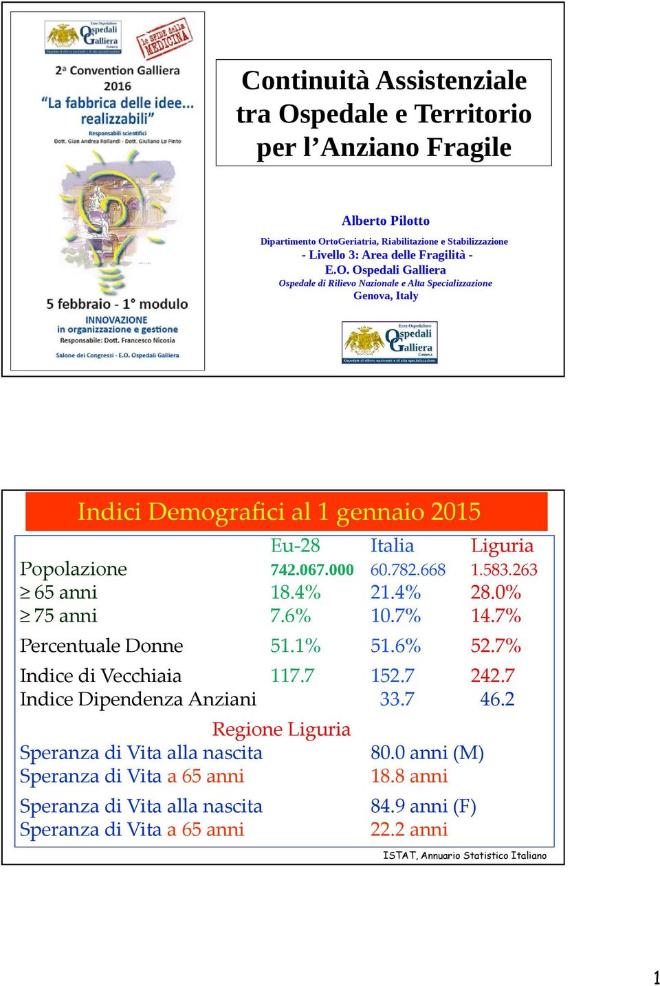 toGeriatria, Riabilitazione e Stabilizzazione - Livello 3: Area delle Fragilità E.O.