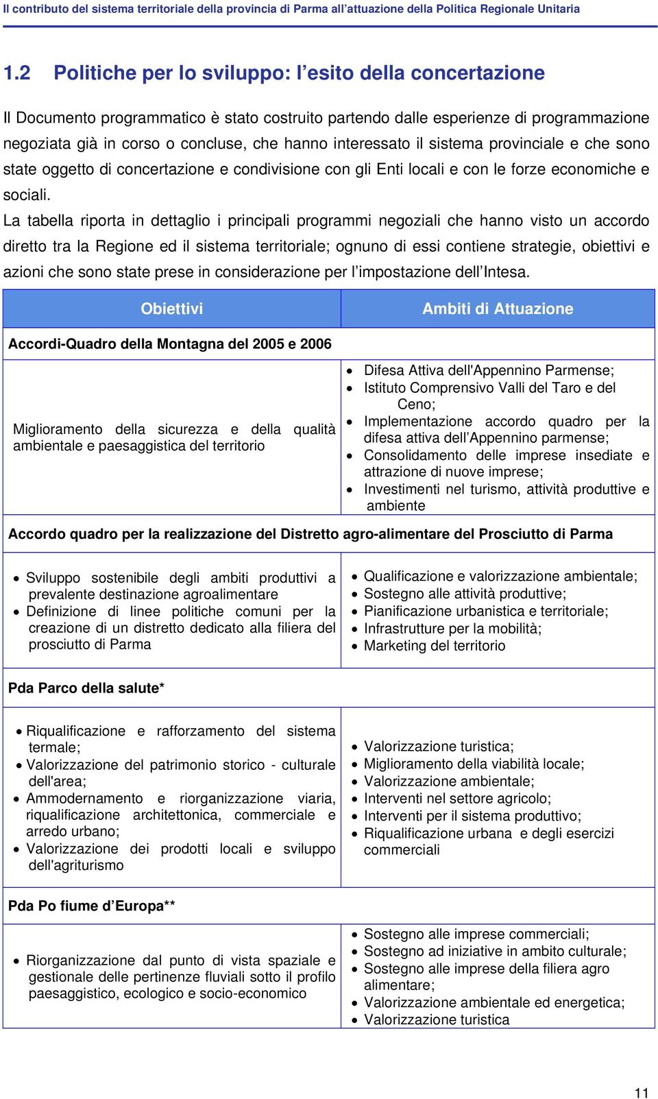 interessato il sistema provinciale e che sono state oggetto di concertazione e condivisione con gli Enti locali e con le forze economiche e sociali.