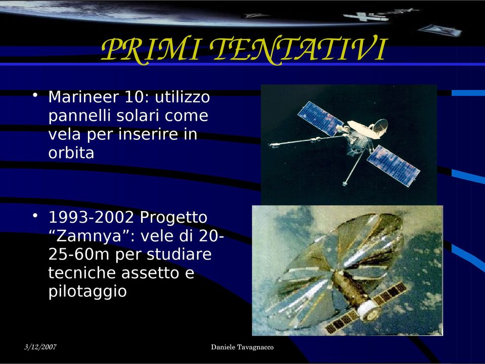 orbita 1993-2002 Progetto Zamnya : vele di