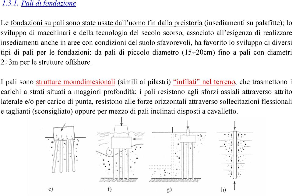 fino a pali con diametri 2 3m per le strutture offshore.