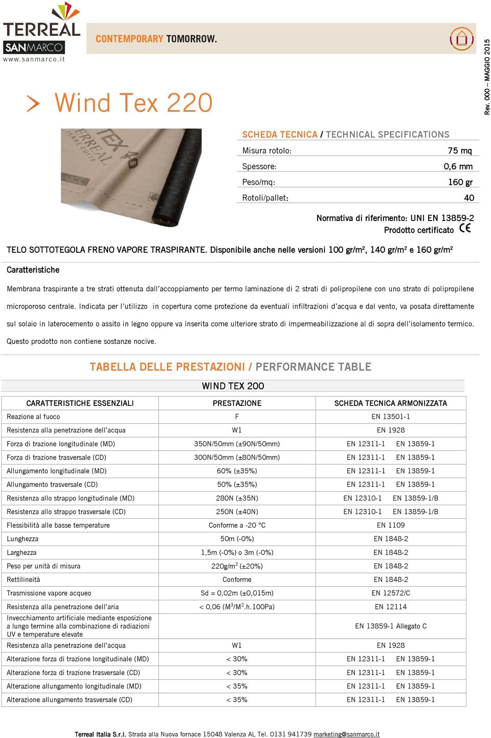 polipropilene microporoso centrale.