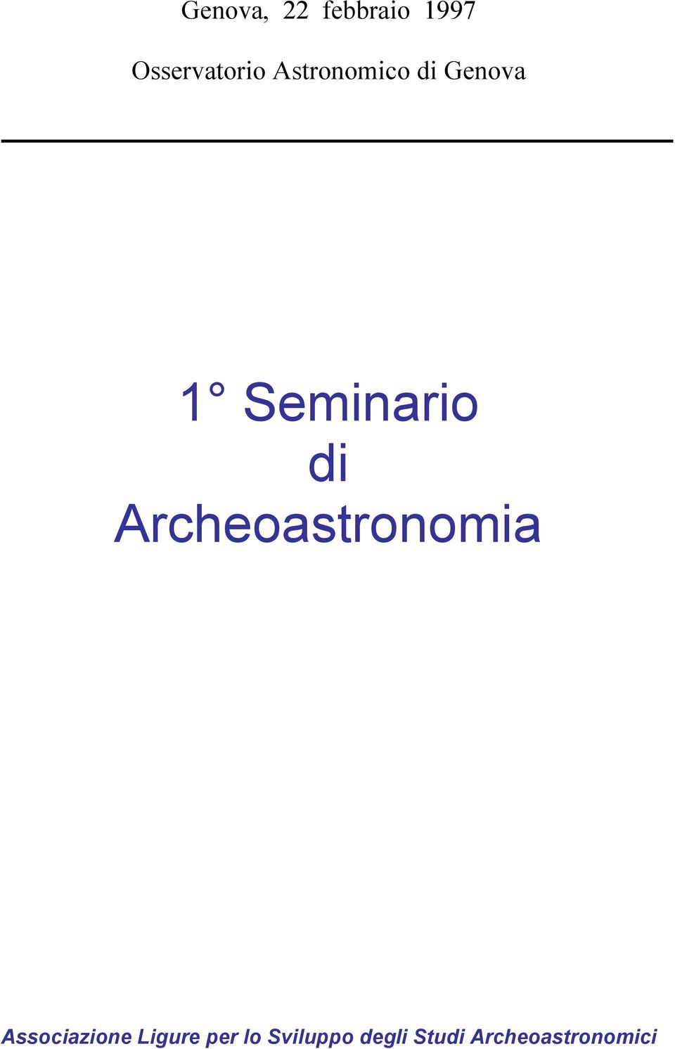 Archeoastronomia Associazione Ligure