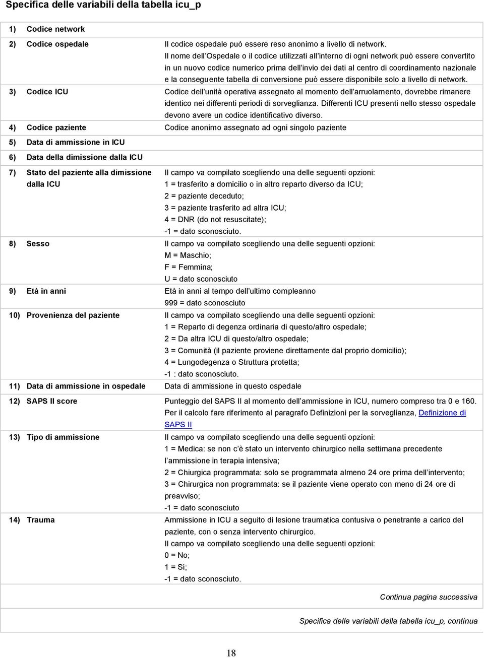 conseguente tabella di conversione può essere disponibile solo a livello di network.