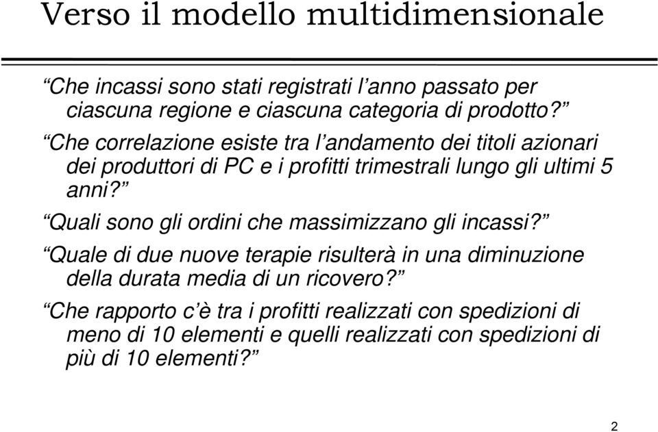 Quali sono gli ordini che massimizzano gli incassi?