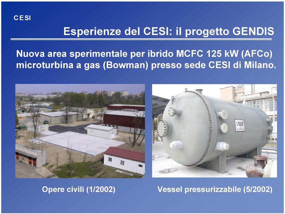 microturbina a gas (Bowman) presso sede CESI di