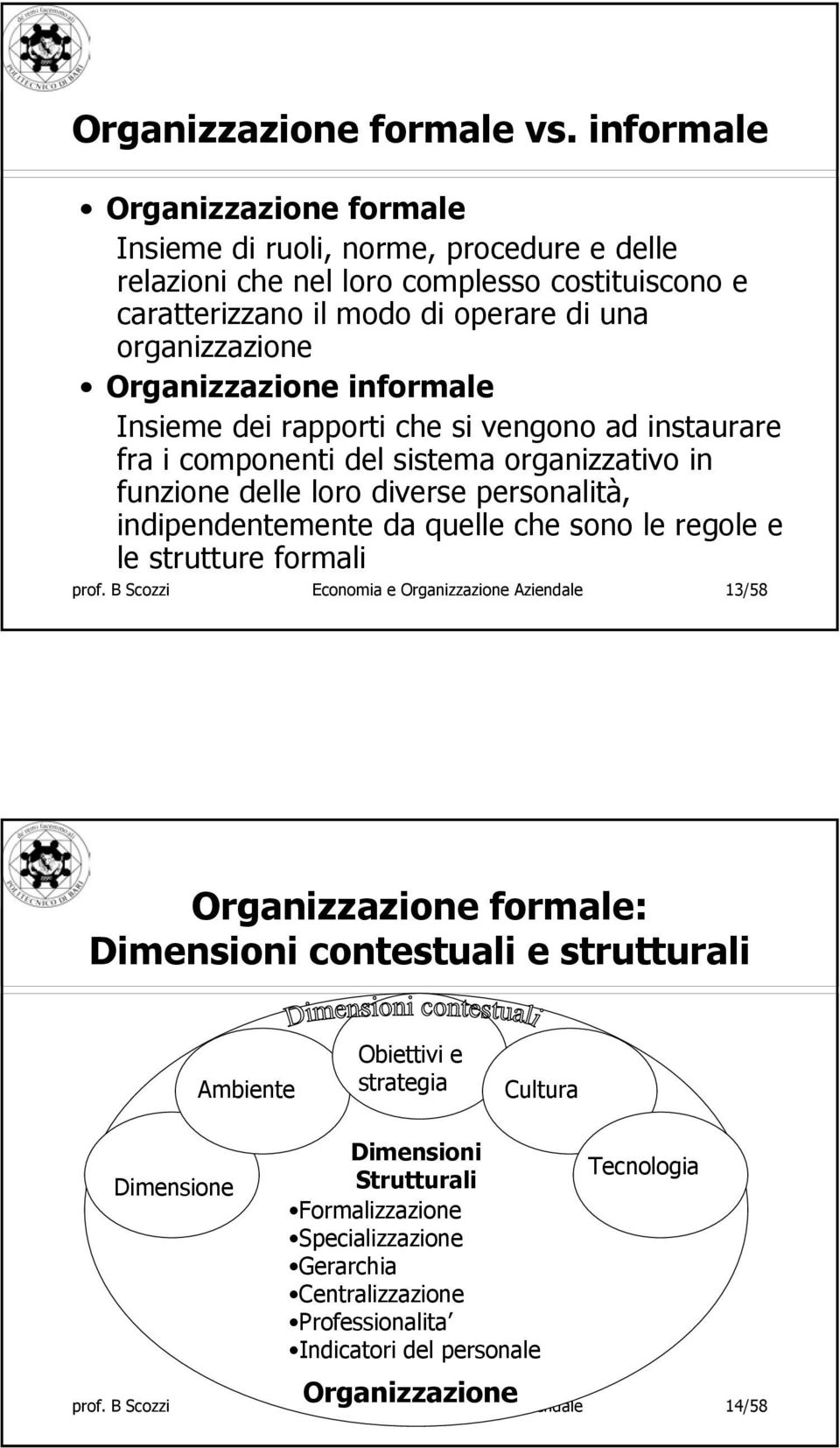 informale Insieme dei rapporti che si vengono ad instaurare fra i componenti del sistema organizzativo in funzione delle loro diverse personalità, indipendentemente da quelle che sono le regole e le