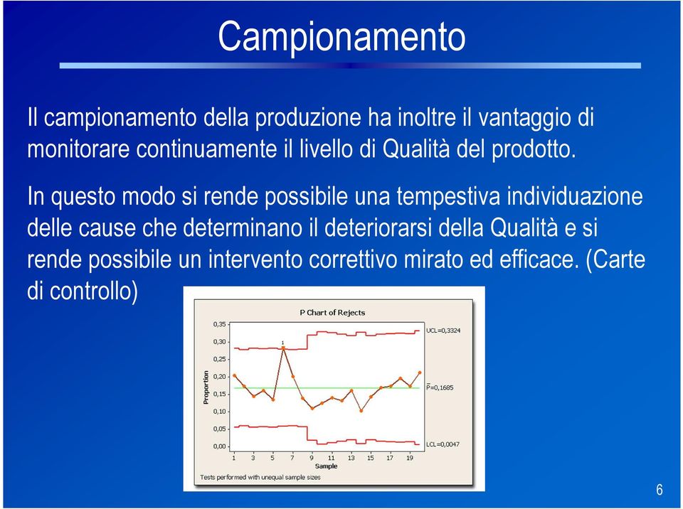 In questo modo si rende possibile una tempestiva individuazione delle cause che