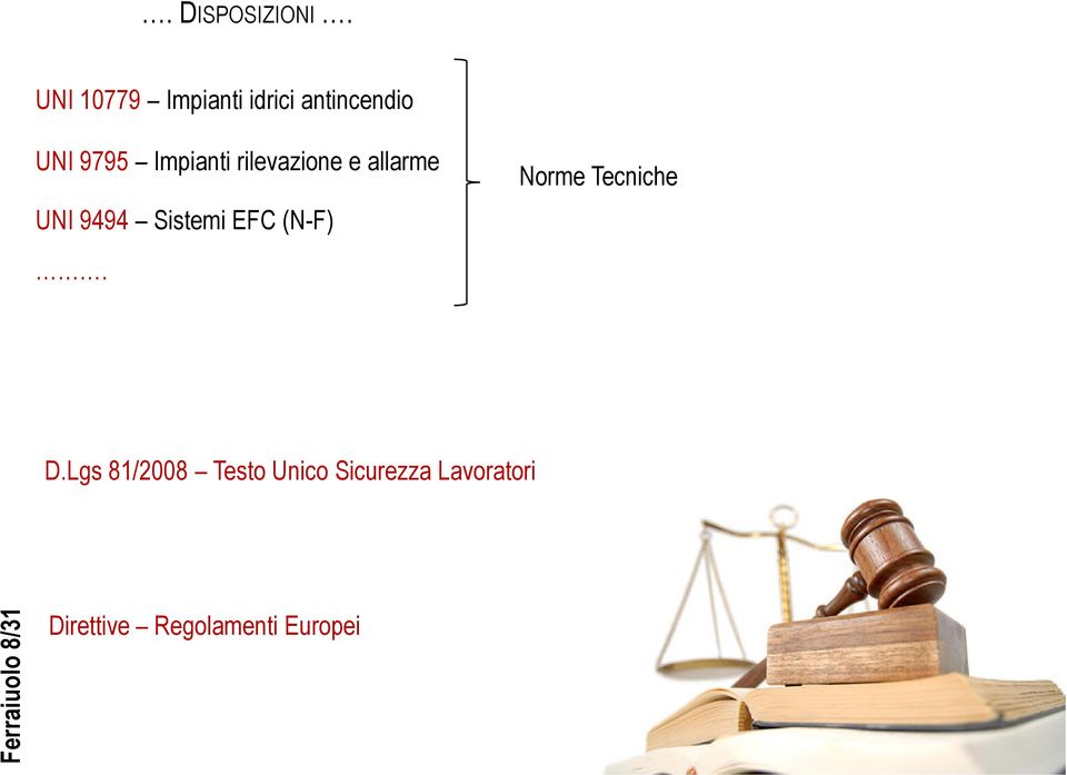 rilevazione e allarme UNI 9494 Sistemi EFC (N-F) Norme