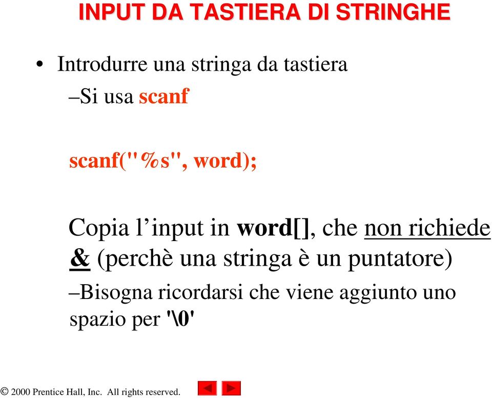 word[], che non richiede & (perchè una stringa è un