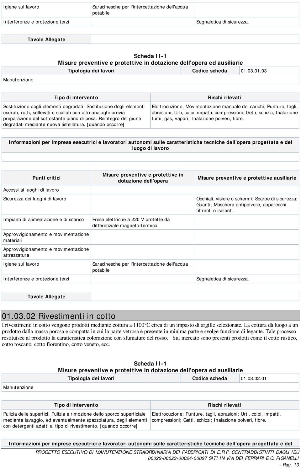 Reintegro dei giunti degradati mediante nuova listellatura.