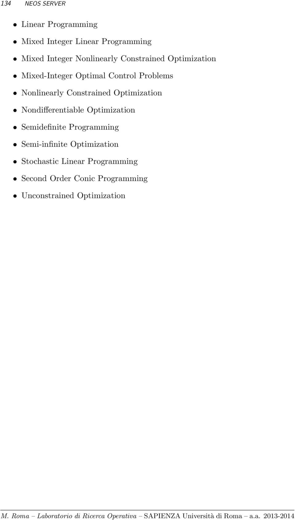 Constrained Optimization Nondifferentiable Optimization Semidefinite Programming