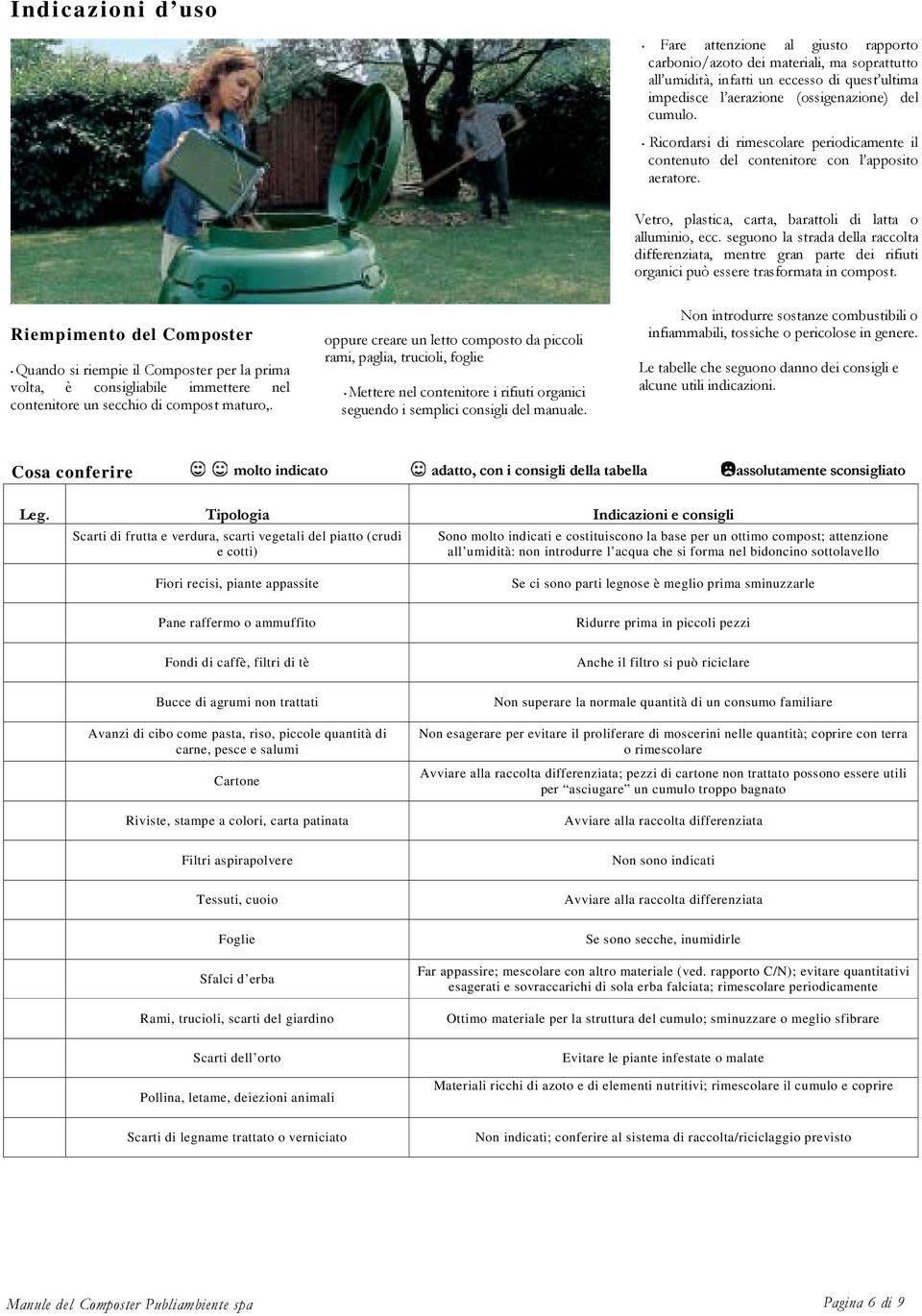 seguono la strada della raccolta differenziata, mentre gran parte dei rifiuti organici può essere trasformata in compost.