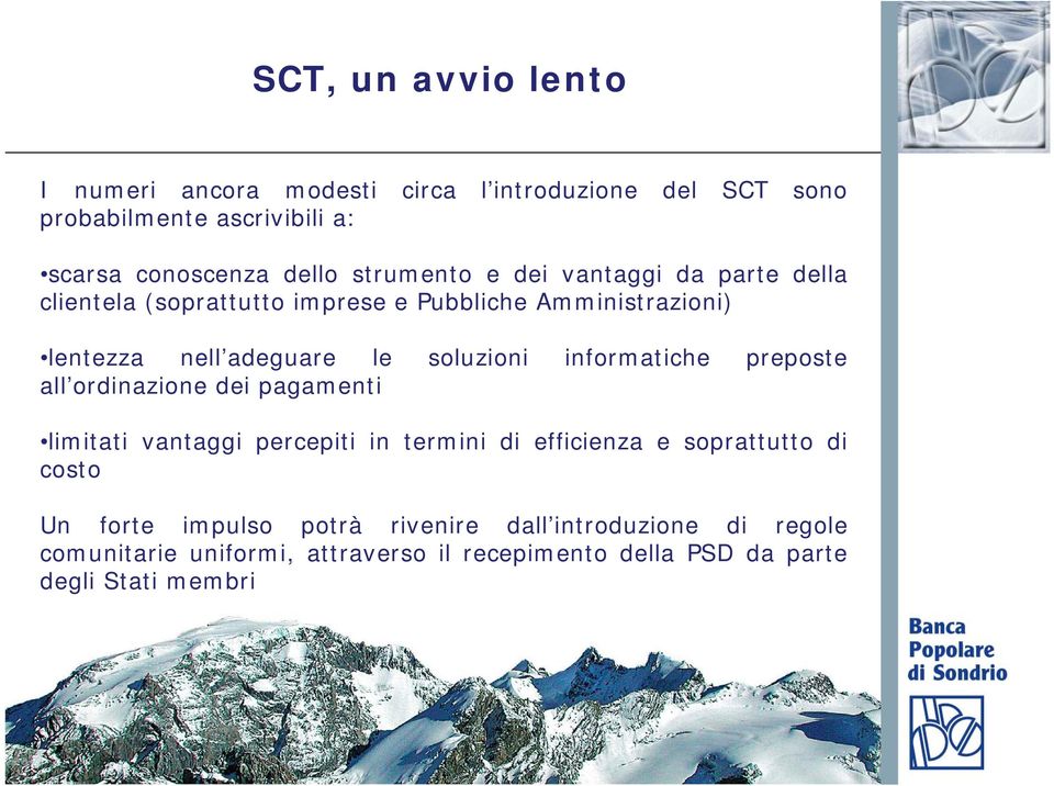 soluzioni informatiche preposte all ordinazione dei pagamenti limitati vantaggi percepiti in termini di efficienza e soprattutto di