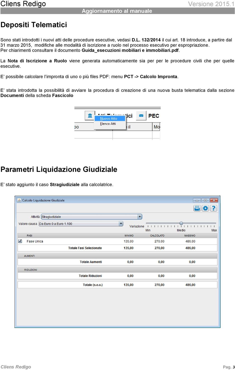 Per chiarimenti consultare il documento Guida_esecuzioni mobiliari e immobiliari.pdf.