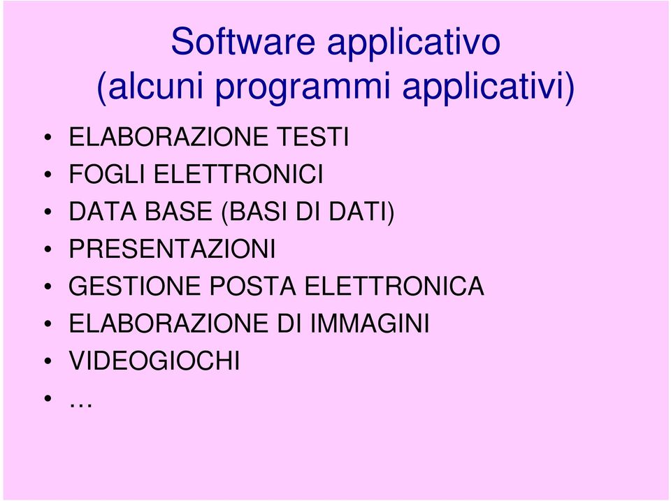 ELETTRONICI DATA BASE (BASI DI DATI)