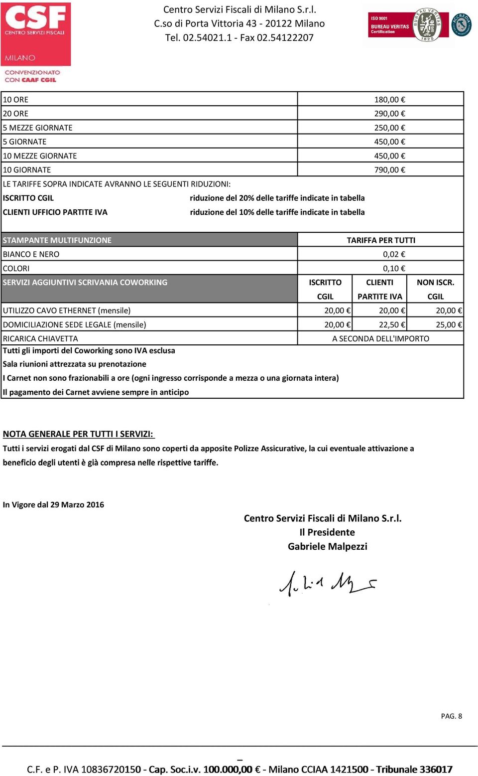 SCRIVANIA COWORKING ISCRITTO CLIENTI NON ISCR.