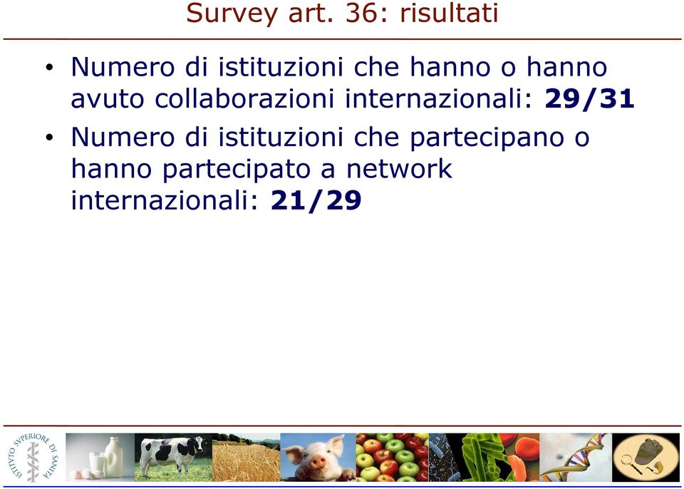 hanno avuto collaborazioni internazionali: 29/31