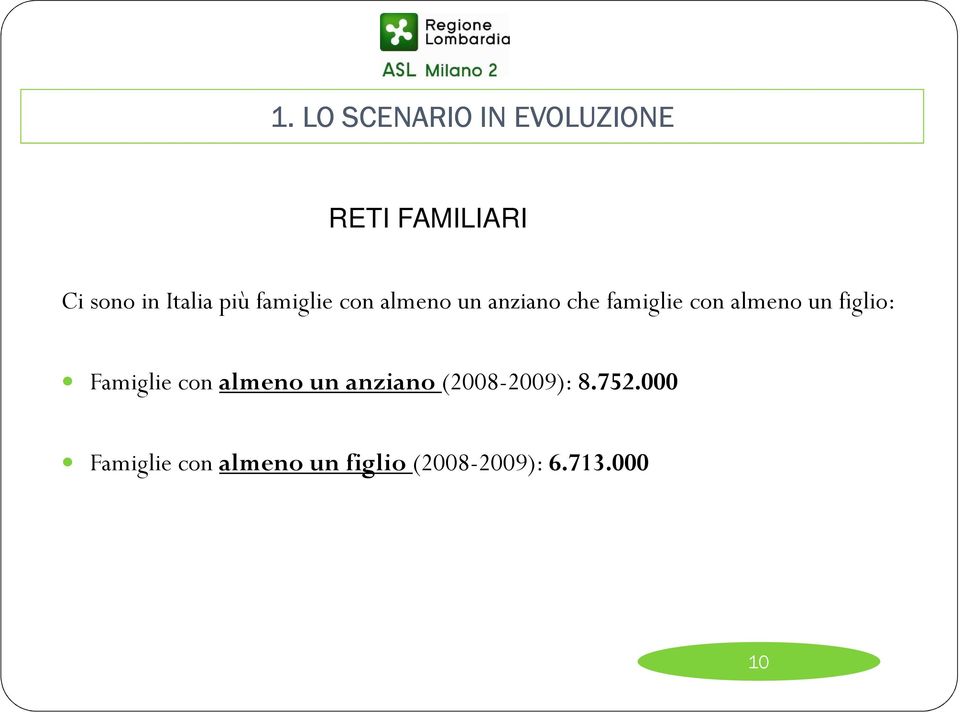 almeno un figlio: Famiglie con almeno un anziano