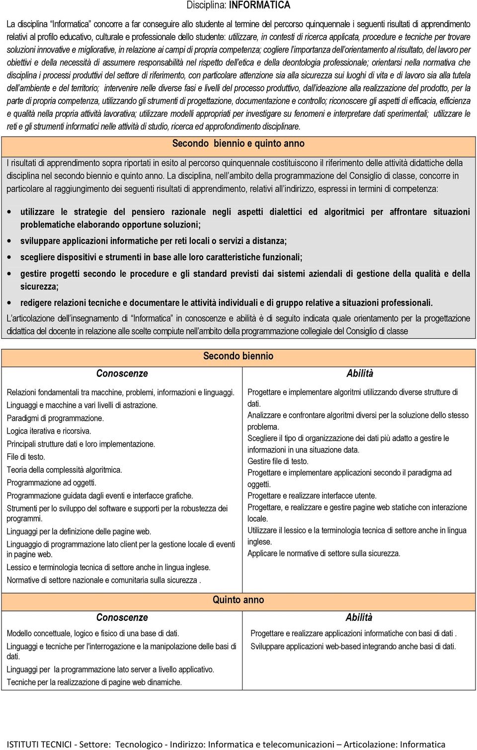 competenza; cogliere l importanza dell orientamento al risultato, del lavoro per obiettivi e della necessità di assumere responsabilità nel rispetto dell etica e della deontologia professionale;