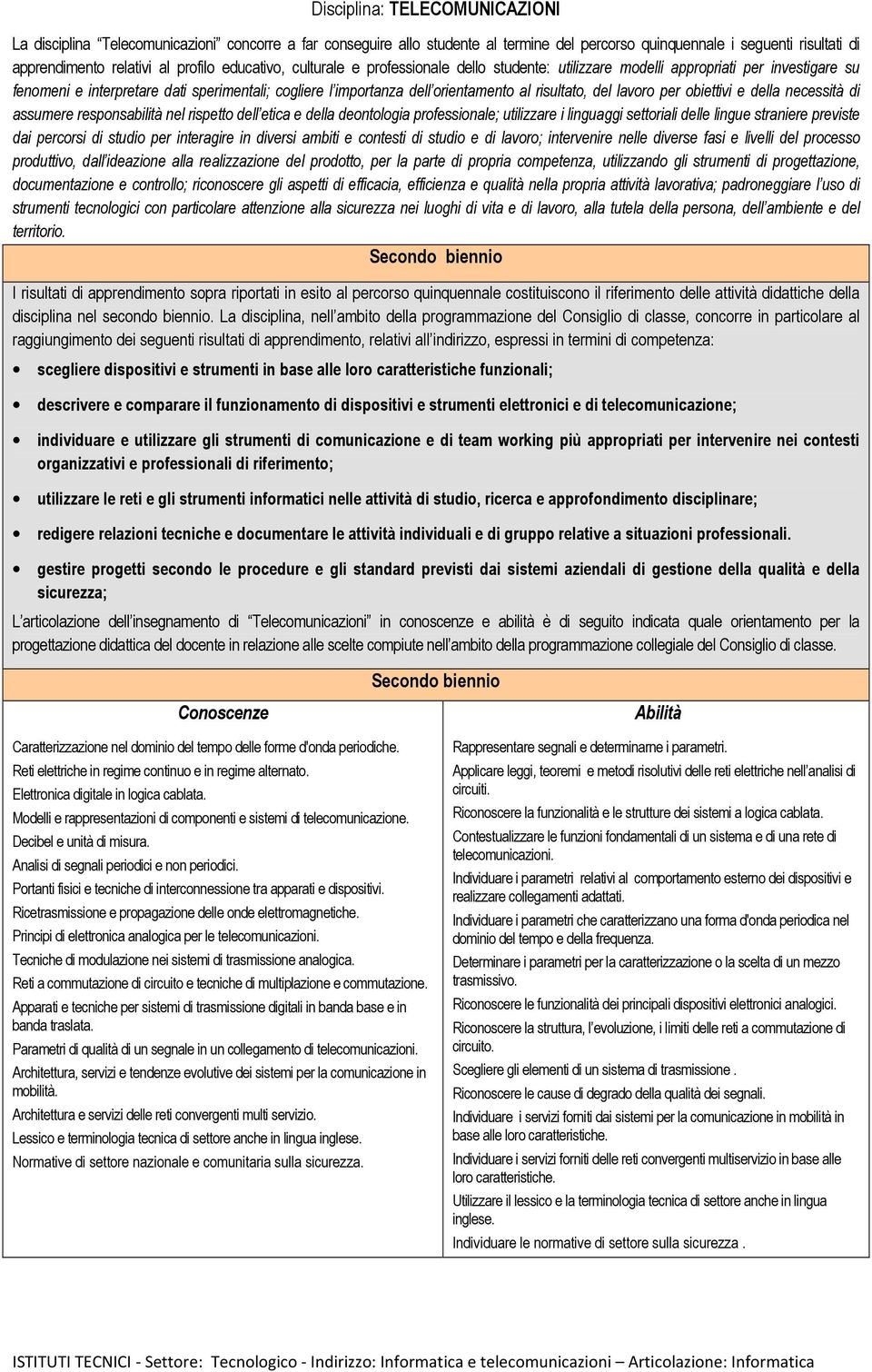 del lavoro per obiettivi e della necessità di assumere responsabilità nel rispetto dell etica e della deontologia professionale; utilizzare i linguaggi settoriali delle lingue straniere previste dai