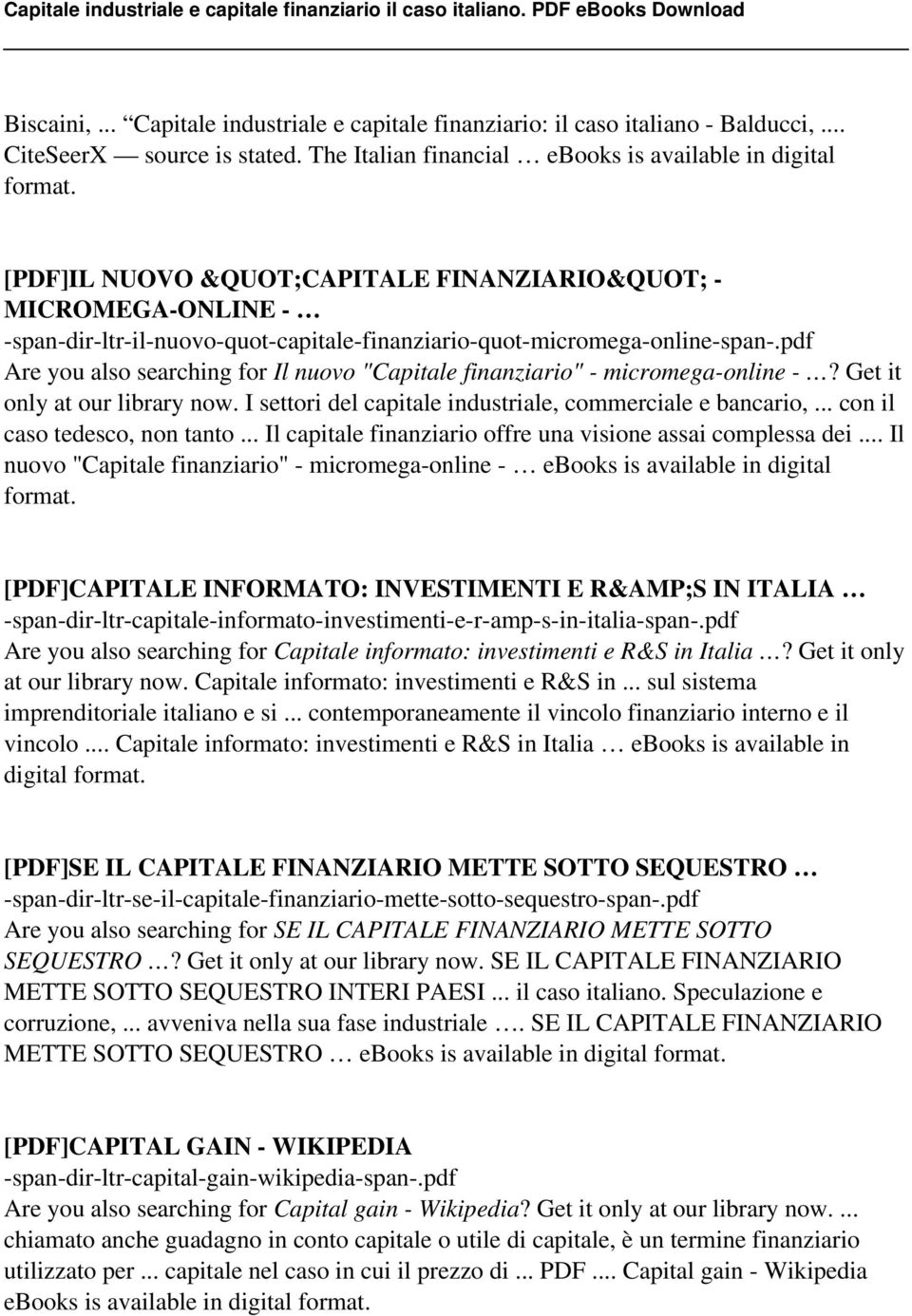 pdf Are you also searching for Il nuovo "Capitale finanziario" - micromega-online -? Get it only at our library now. I settori del capitale industriale, commerciale e bancario,.