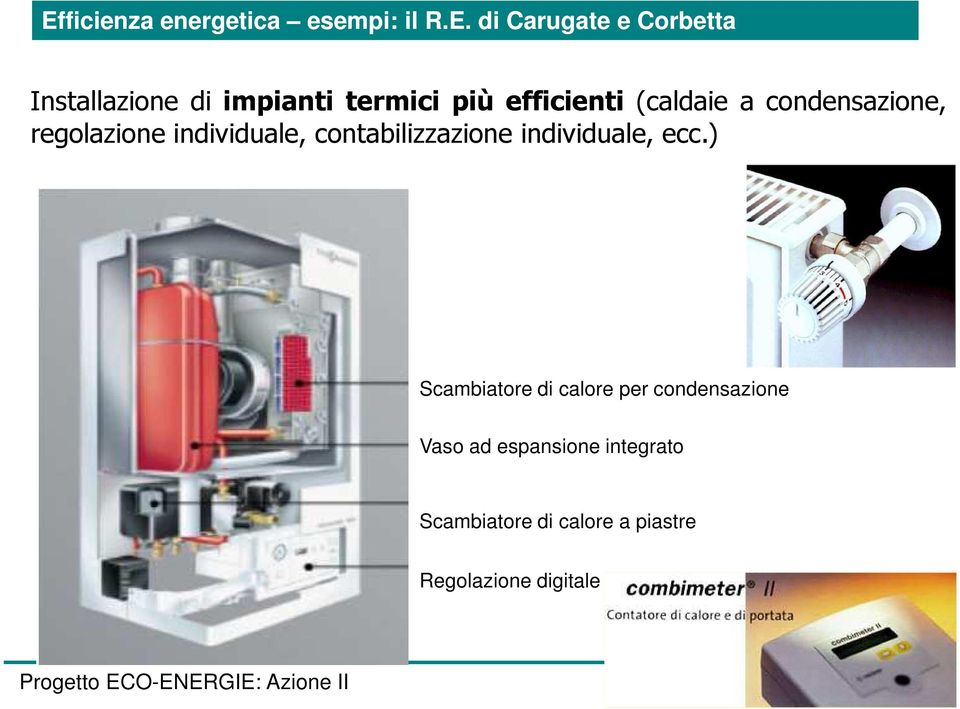 contabilizzazione individuale, ecc.) Scambiatore di calore per condensazione Arch.