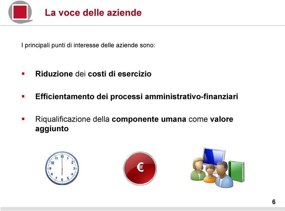 Efficientamento dei processi amministrativo-finanziari