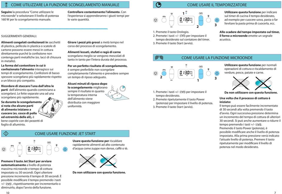 contenga parti metalliche (es. lacci di chiusura in metallo). La forma del contenitore in cui è confezionato l alimento interagisce sui tempi di scongelamento.