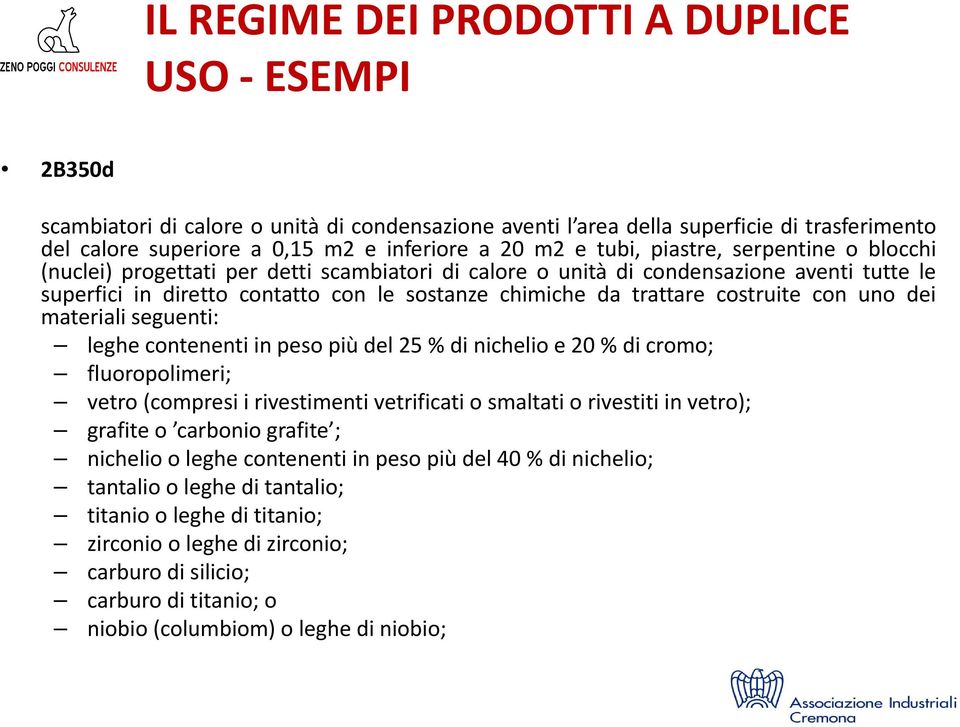 costruite con uno dei materiali seguenti: leghe contenenti in peso più del 25 % di nichelio e 20 % di cromo; fluoropolimeri; vetro (compresi i rivestimenti vetrificati o smaltati o rivestiti in