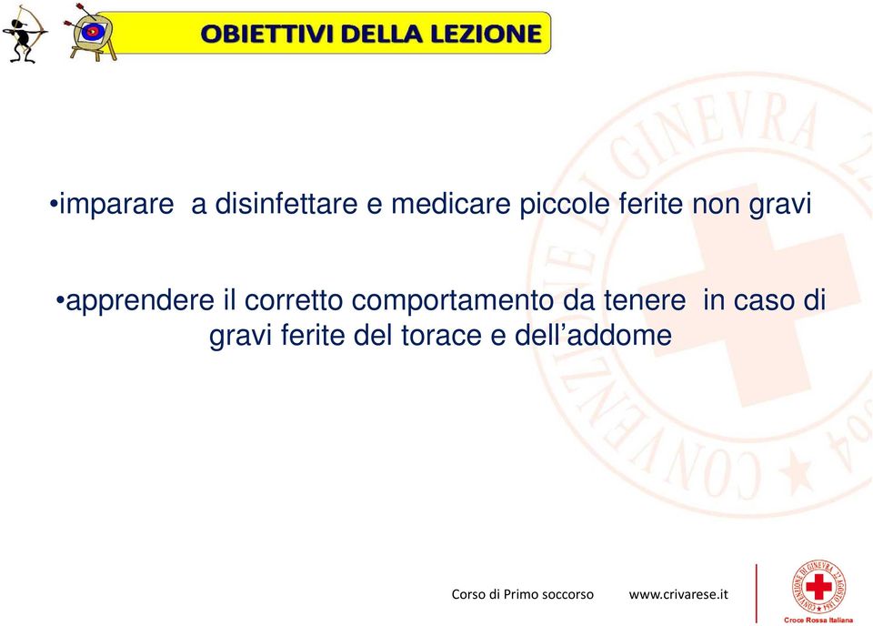 corretto comportamento da tenere in