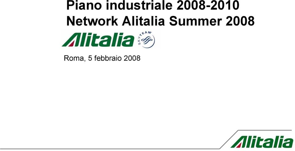 Alitalia Summer