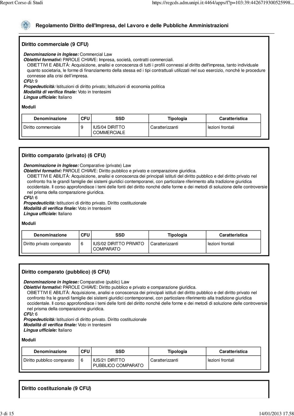 contrattuali utilizzati nel suo esercizio, nonché le procedure connesse alla crisi dell impresa.