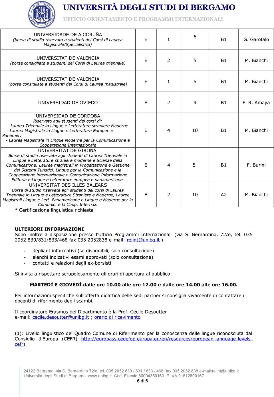 Bianchi UNIVERSIDAD DE OVIEDO E 2 9 B1 F. R.