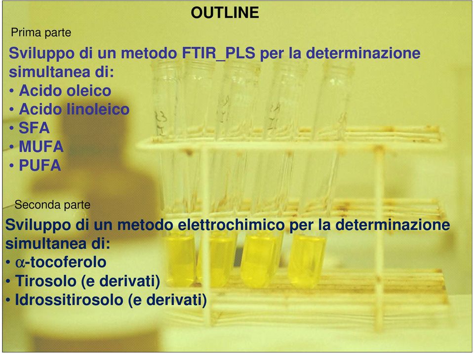 PUFA Seconda parte Sviluppo di un metodo elettrochimico per la