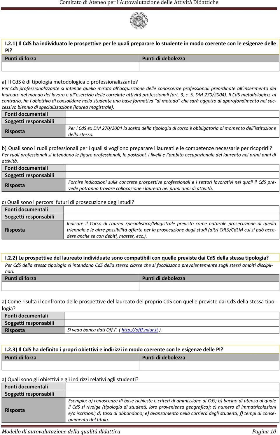 attività professionali (art. 3, c. 5, DM 270/2004).