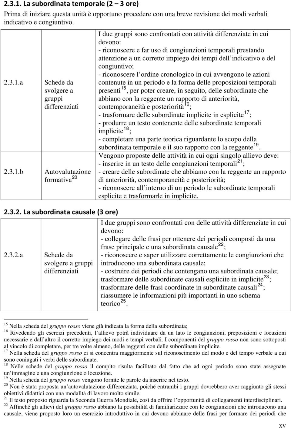 temporali prestando attenzione a un corretto impiego dei tempi dell indicativo e del congiuntivo; - riconoscere l ordine cronologico in cui avvengono le azioni contenute in un periodo e la forma