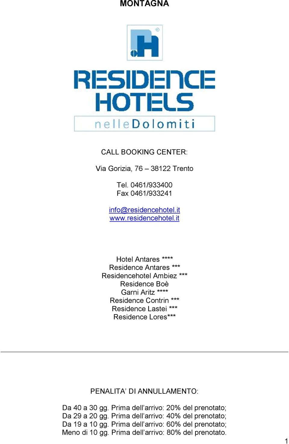 it Hotel Antares **** Residence Antares *** Residencehotel Ambiez *** Residence Boè Garni Aritz **** Residence Contrin *** Residence