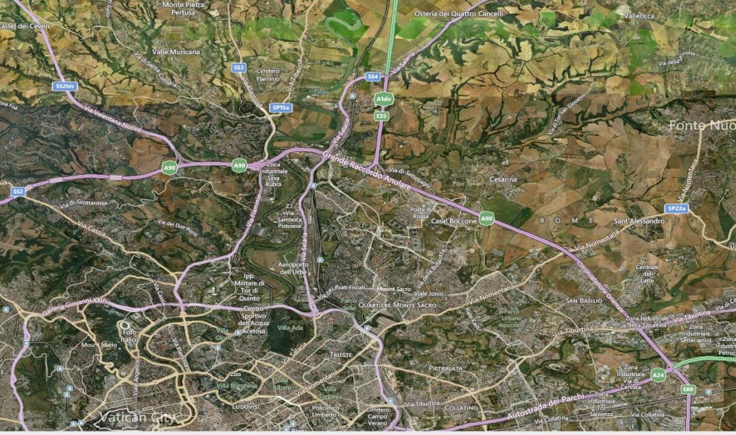 Localizzazione Gli immobili sono situati nella zona periferica nord-est di Roma denominata Bufalotta-Cinquina, fuori dal Grande Raccordo Anulare, ricadono nel territorio del IV Municipio e distano