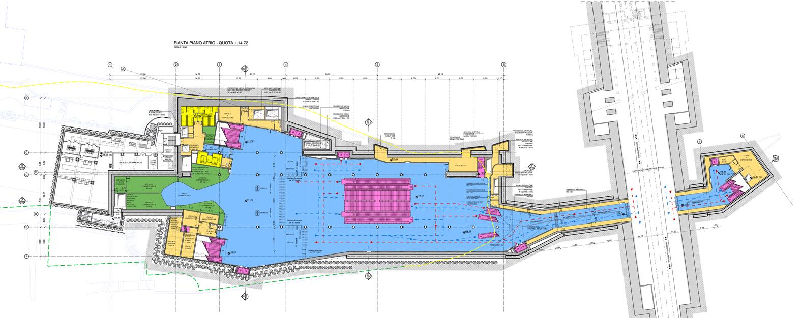 Stazione Fori Imperiali Pianta piano atrio e piano mezzanino LOCALI