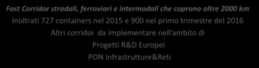 KPI delle innovazioni «made-in-italy» Sdoganamento in mare attuabile in tutti i porti attivato da 17 porti autorizzate più di 3600 navi (1086 nel 2014, 2008 nel 2015 e 443 nel primo trimestre 2016)