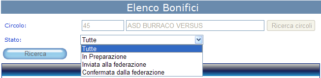 Specificare descrizione e data del pagamento; successivamente fare clic sul tasto Invia alla Federazione : A questo punto le informazioni saranno inviate alla segreteria della Federazione.