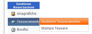 GESTIONE TESSERAMENTO Dal menù Tesseramento, accedere all area Gestione Tesseramento : Effettuare la